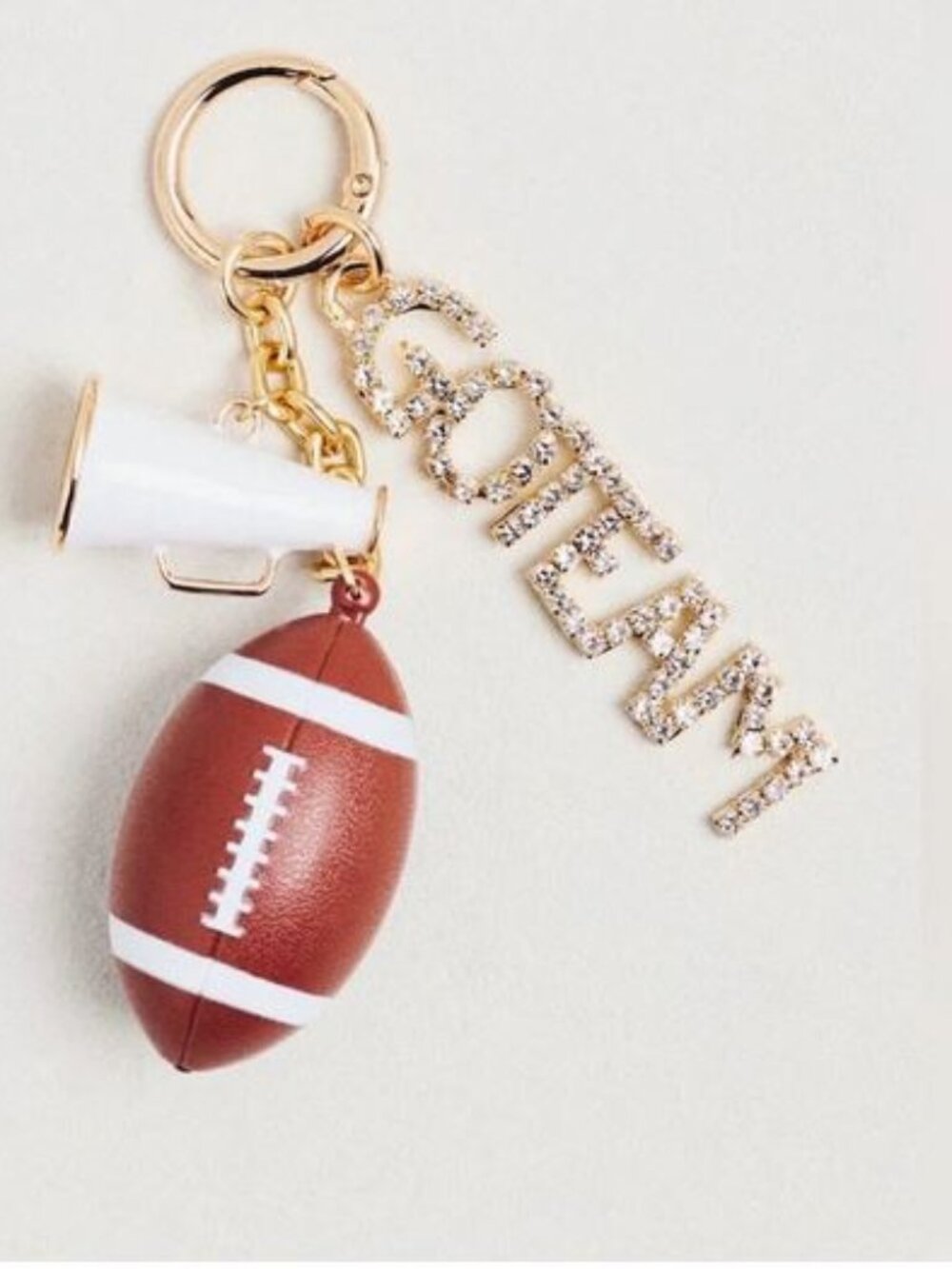 “Go Team” football bag charm.  Team! By Anthropologie